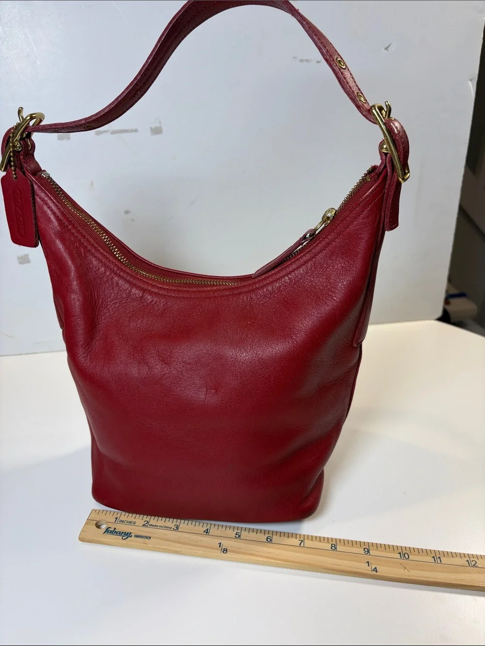 Vintage Coach RED Legacy West Hobo bag, style 9823
